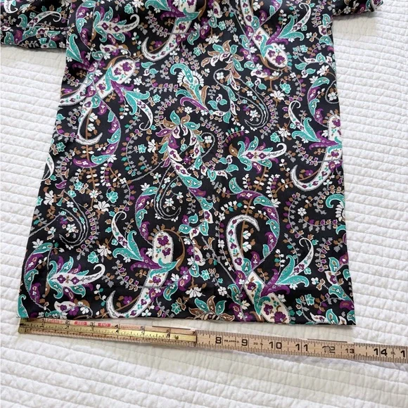 Ann Taylor Multicolor Paisley Wide-Leg Pants - Picture 13 of 16